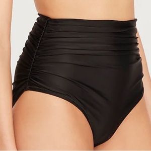 J.Crew Ruched high-rise full-coverage bikini bottom